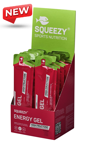 Squeezy Energy Gel High Fructose – 12X67 g sachet- 3x67g